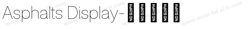 Asphalts Display字体转换